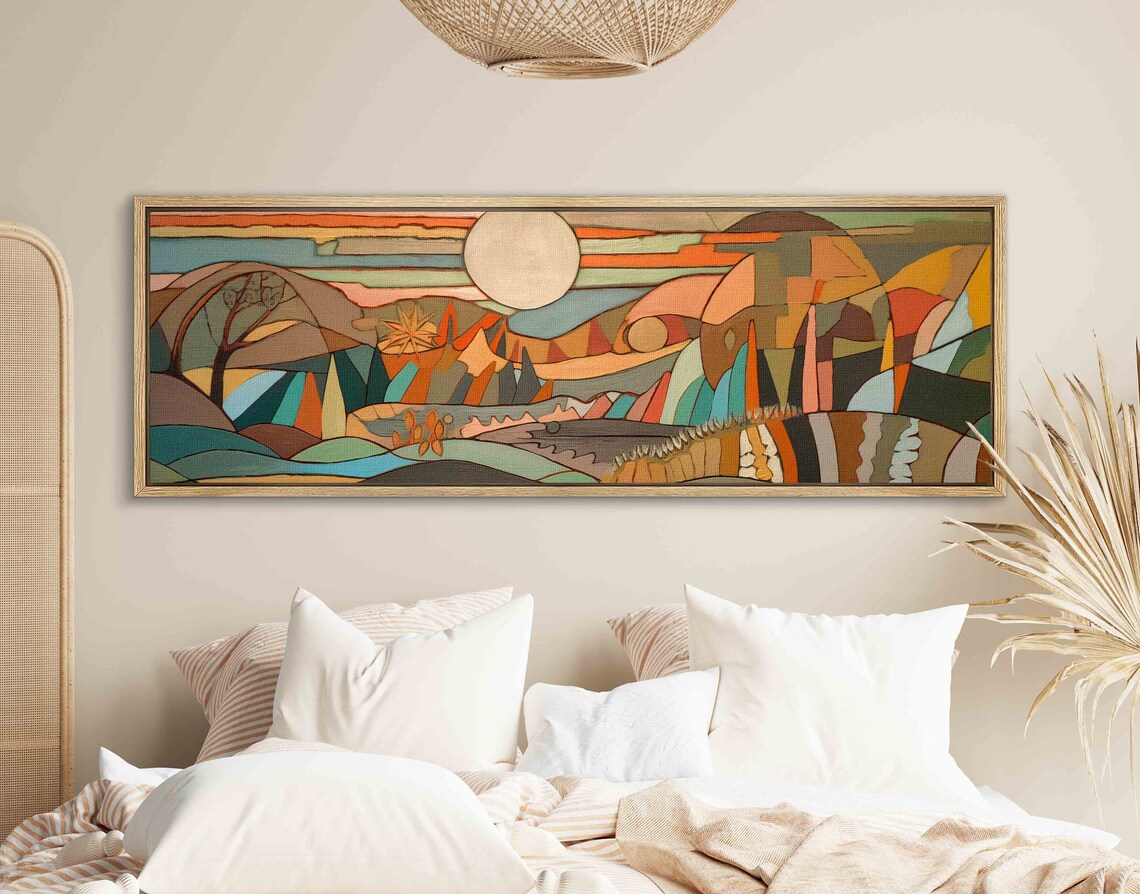 Mid Century Modern Abstract Geometric Art Print - Image 2