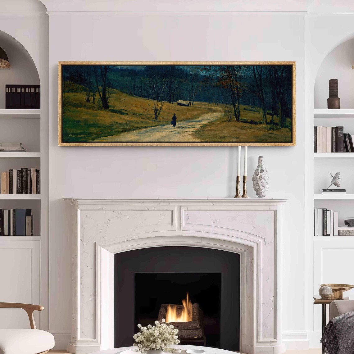 Moody Vintage Panoramic Landscape Poster Print - Image 3