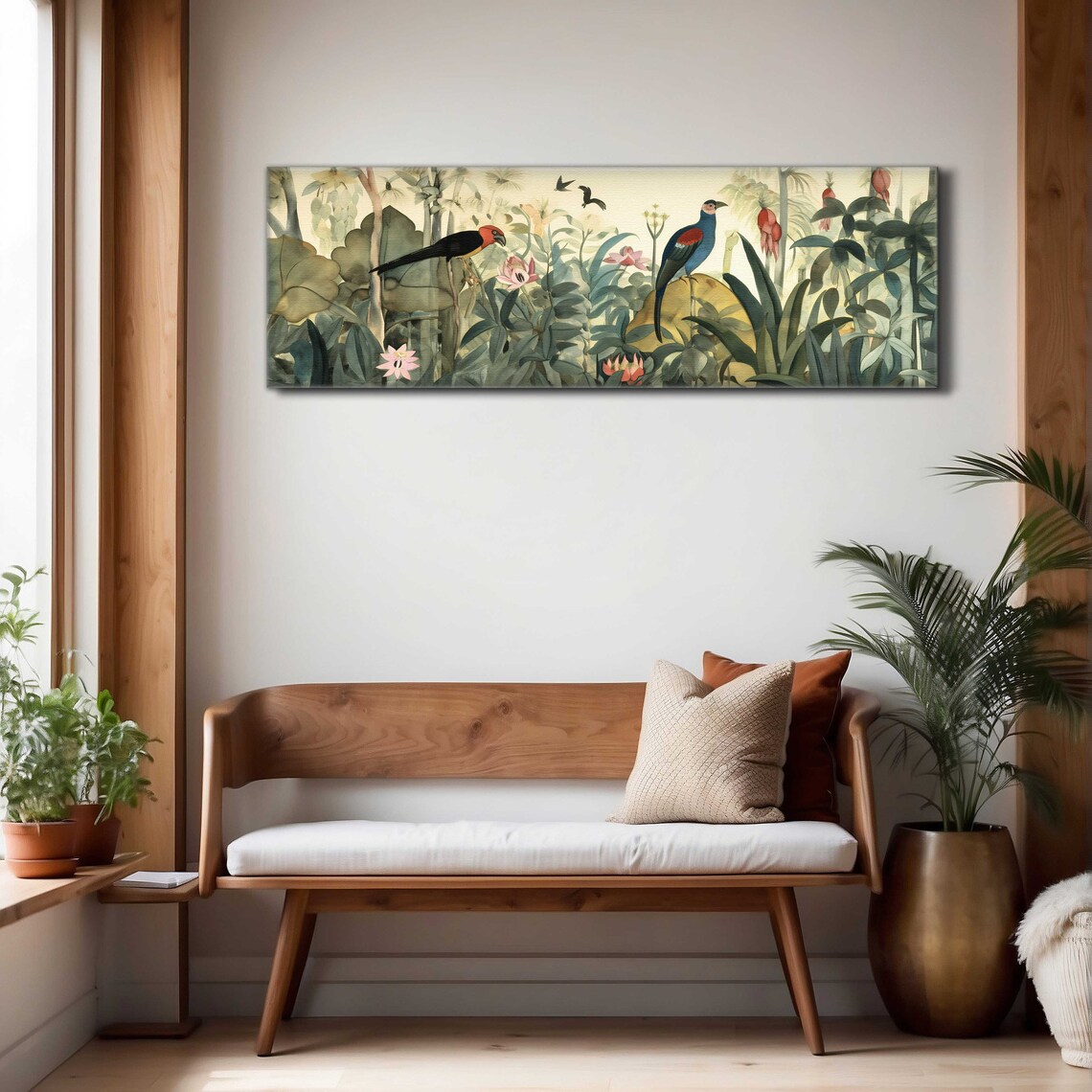 Panoramic Botanical Floral Art Print, Above Bed Decor - Image 4