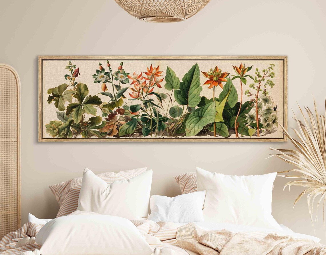 Vintage Botanical Floral Art Print, Panoramic - Image 2