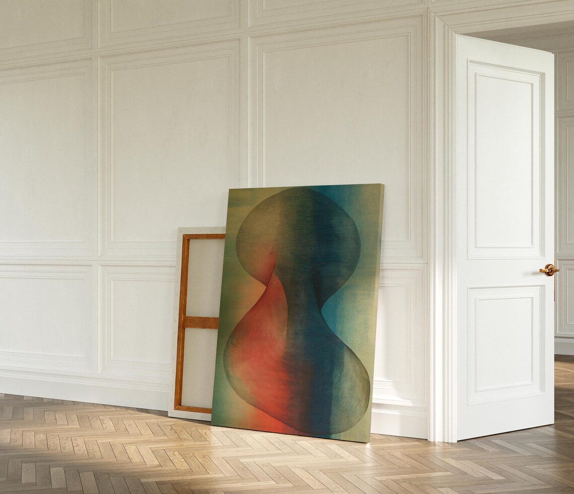 Colorful Organic Gradient Abstract Red Blue Green Modern Art Poster - Image 2