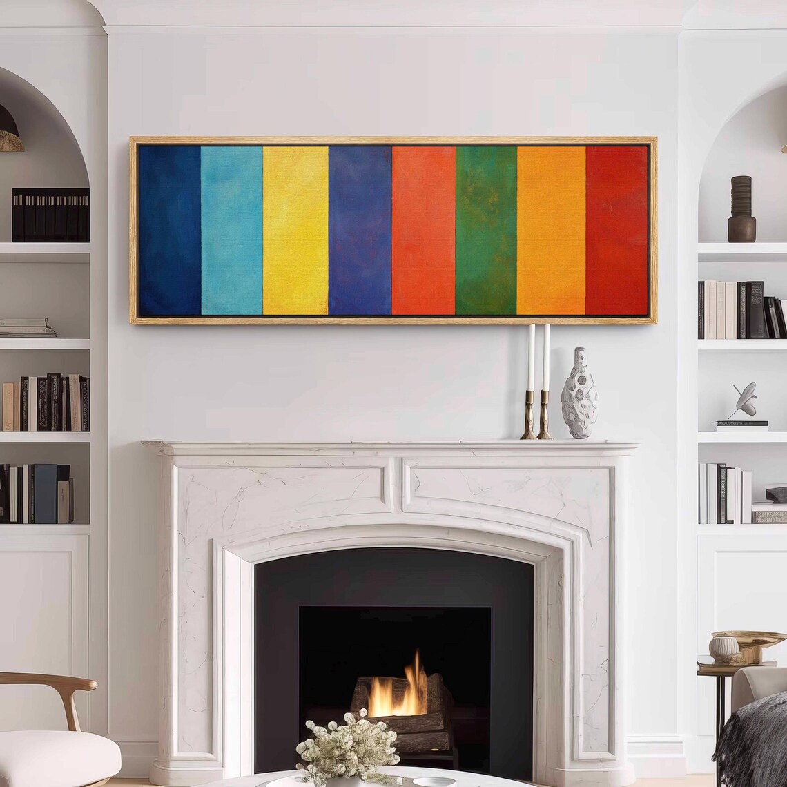 Mid-Century Modern Geometric Colorful Art Print - Image 3