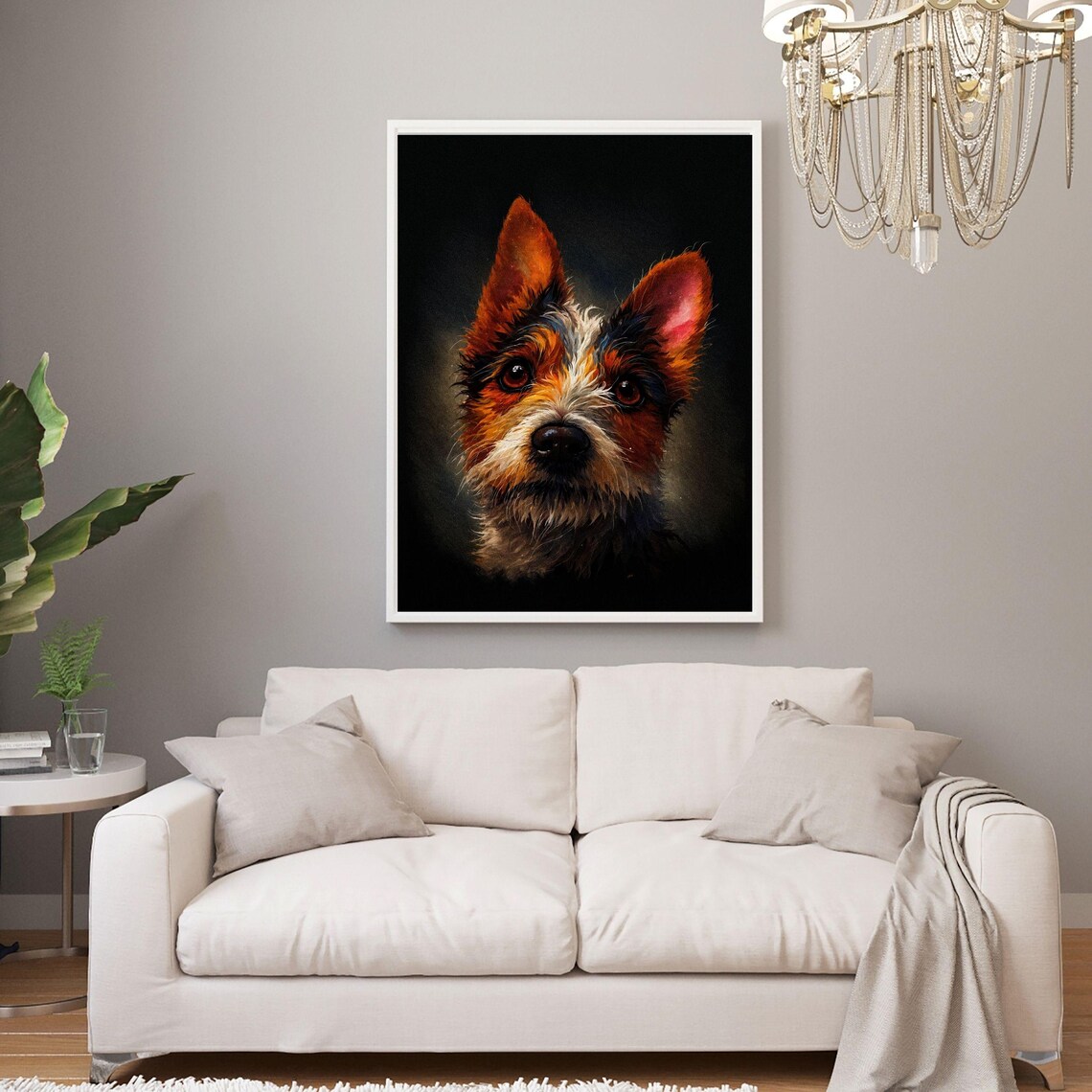 Jack Russell Terrier Close Up Black Background Dog Portrait Poster - Image 2