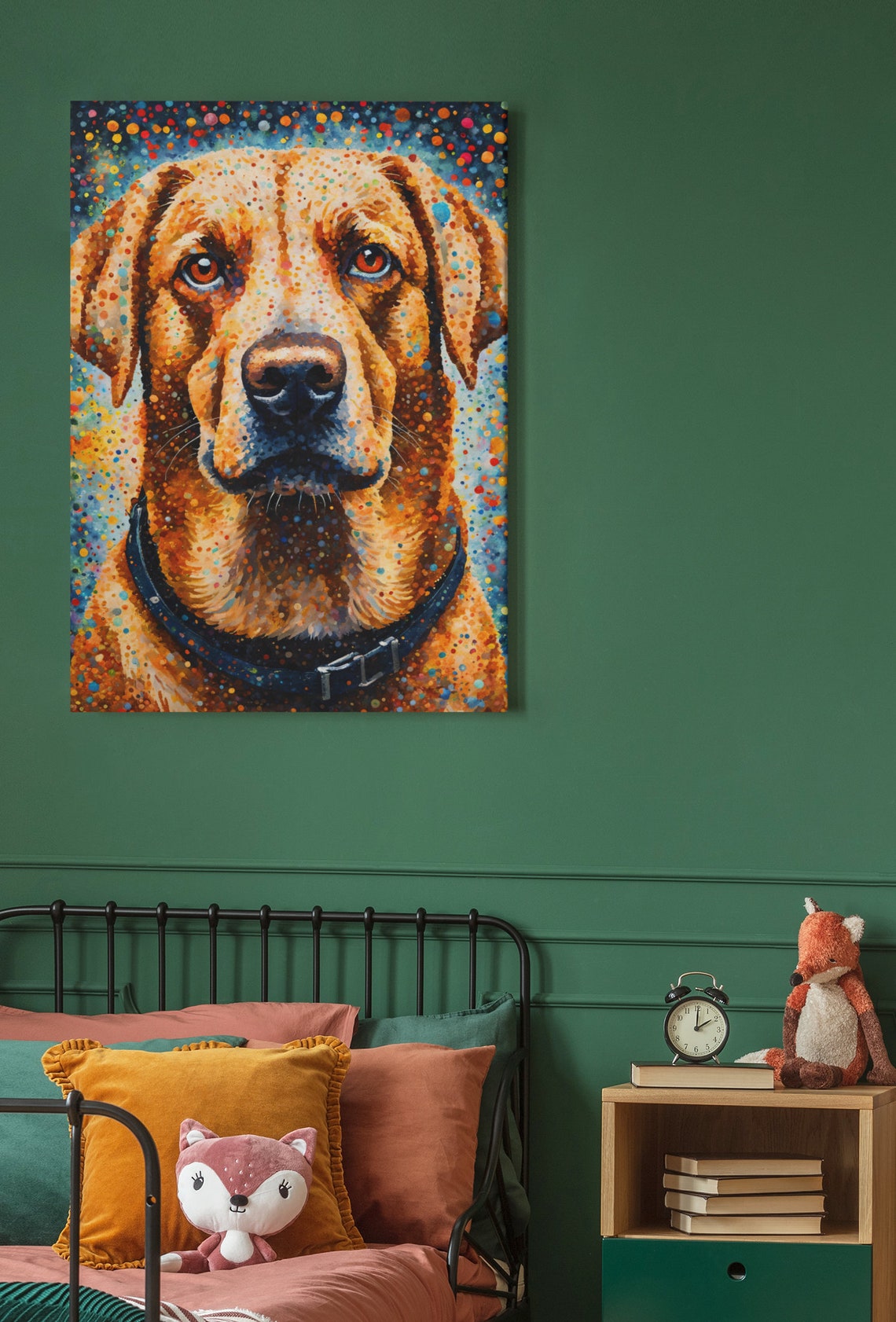 Golden Retriever Print Dog Prints Modern Dog Painting Print Cute Dog Wall Art Colorful Dog Prints Retriever Dog Art Kids Room Decor - Image 4