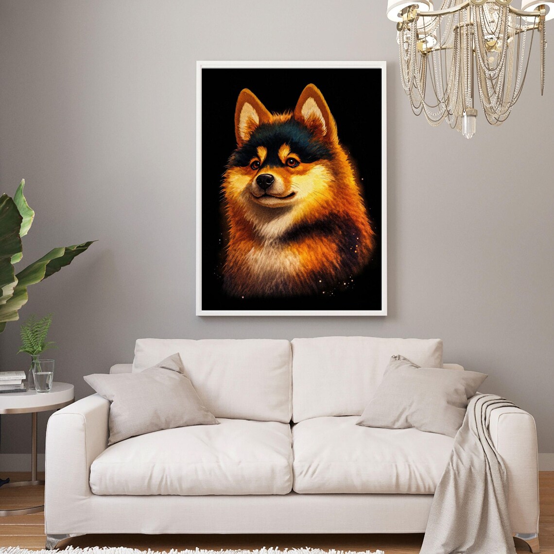 Finnish Lapphund Puppy Blue Eyed Nordic Spitz Dog Portrait Poster - Image 5