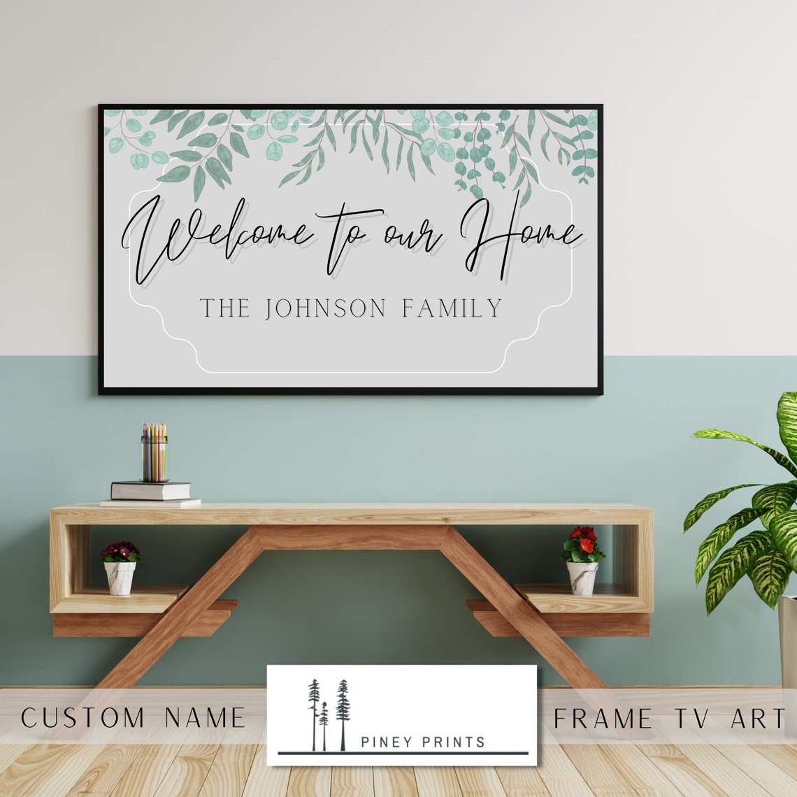 Customized Frame Tv Art Personalized Welcome Home Sign Modern Nature Art For Frame Tv Airbnb Host Special Event - Image 4