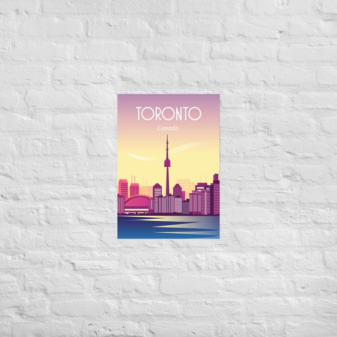 Toronto Canada CN Tower Sunset Skyline Scenic Travel Art Poster - Image 6