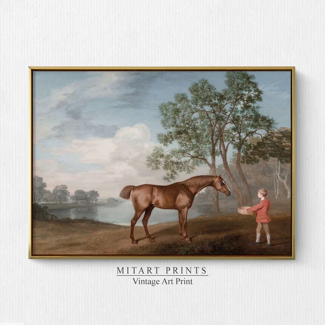 Vintage Horse Painting Farmhouse Wall Art Print