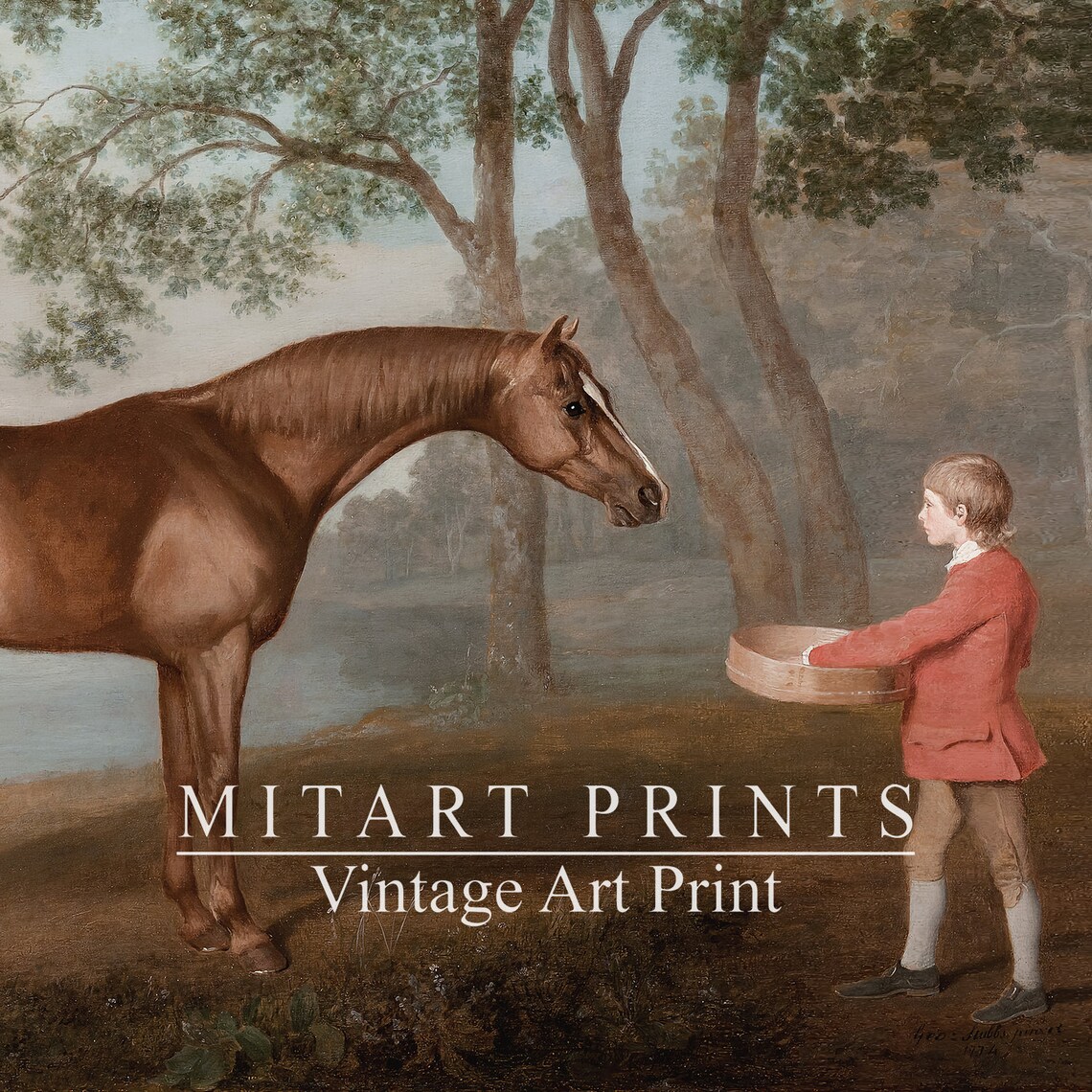 Vintage Horse Painting Farmhouse Wall Art Print - Image 4