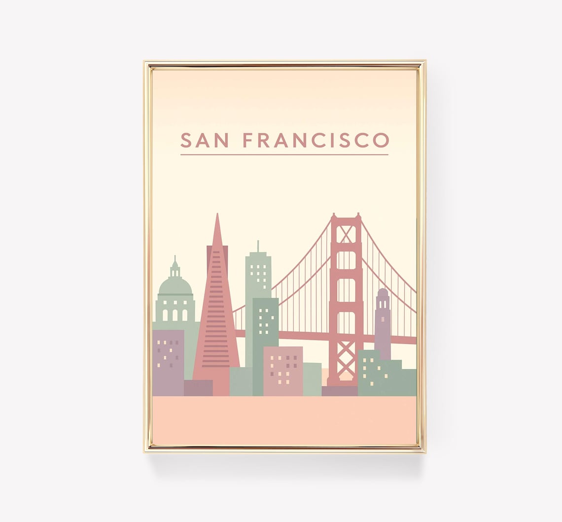 San Francisco Travel Poster, Wall Art Print