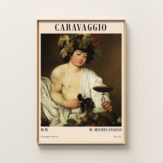 Caravaggio Poster Print Minimalist Art Modern Home Decor Farmhouse Baroque