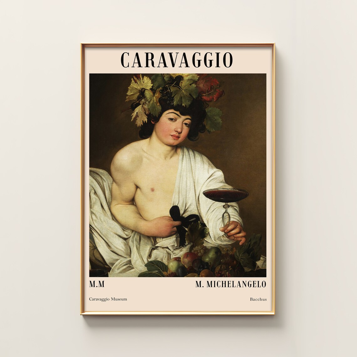 Caravaggio Poster Print Minimalist Art Modern Home Decor Farmhouse Baroque