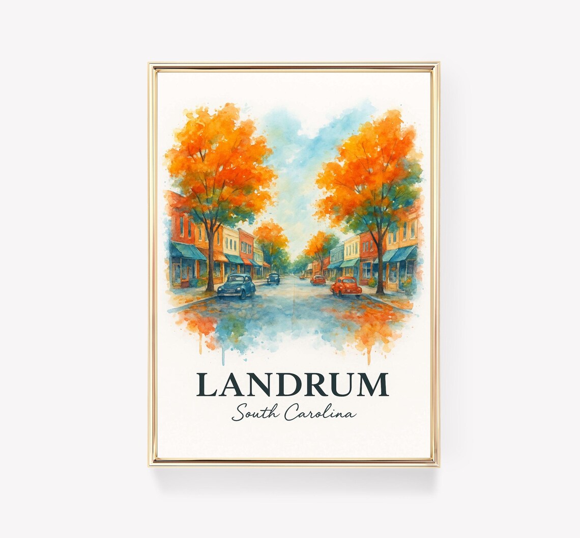 Landrum Vintage Travel Poster, South Carolina