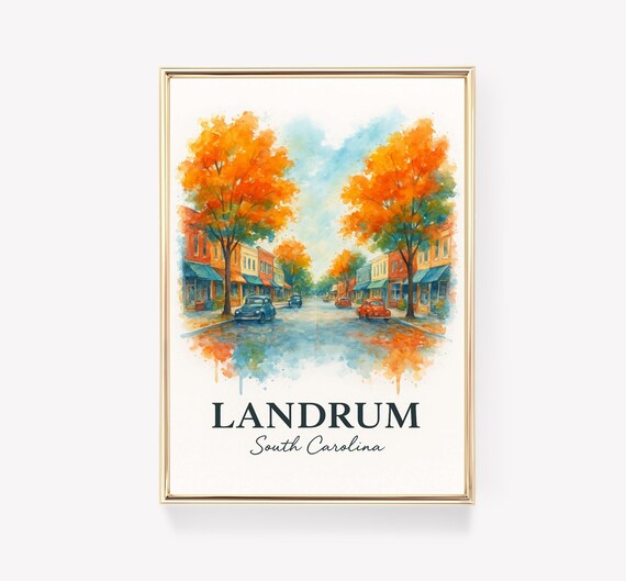 Landrum Vintage Travel Poster, South Carolina