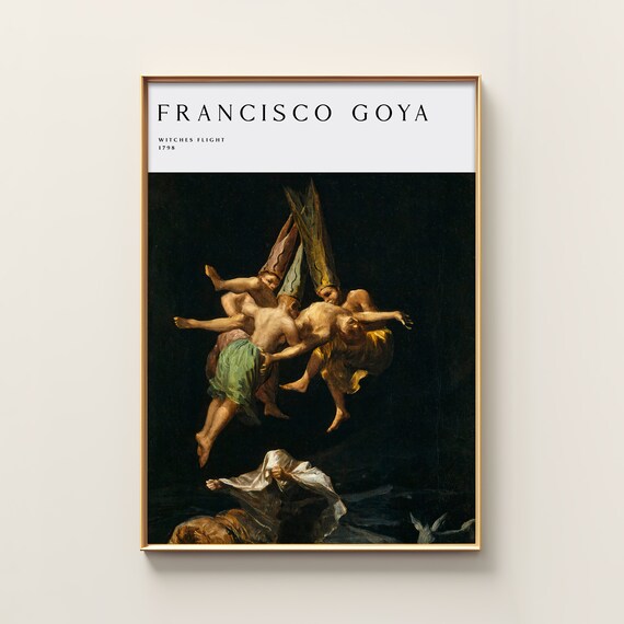 Francisco Goya Witches Flight 1798 Night Flight Museum Poster