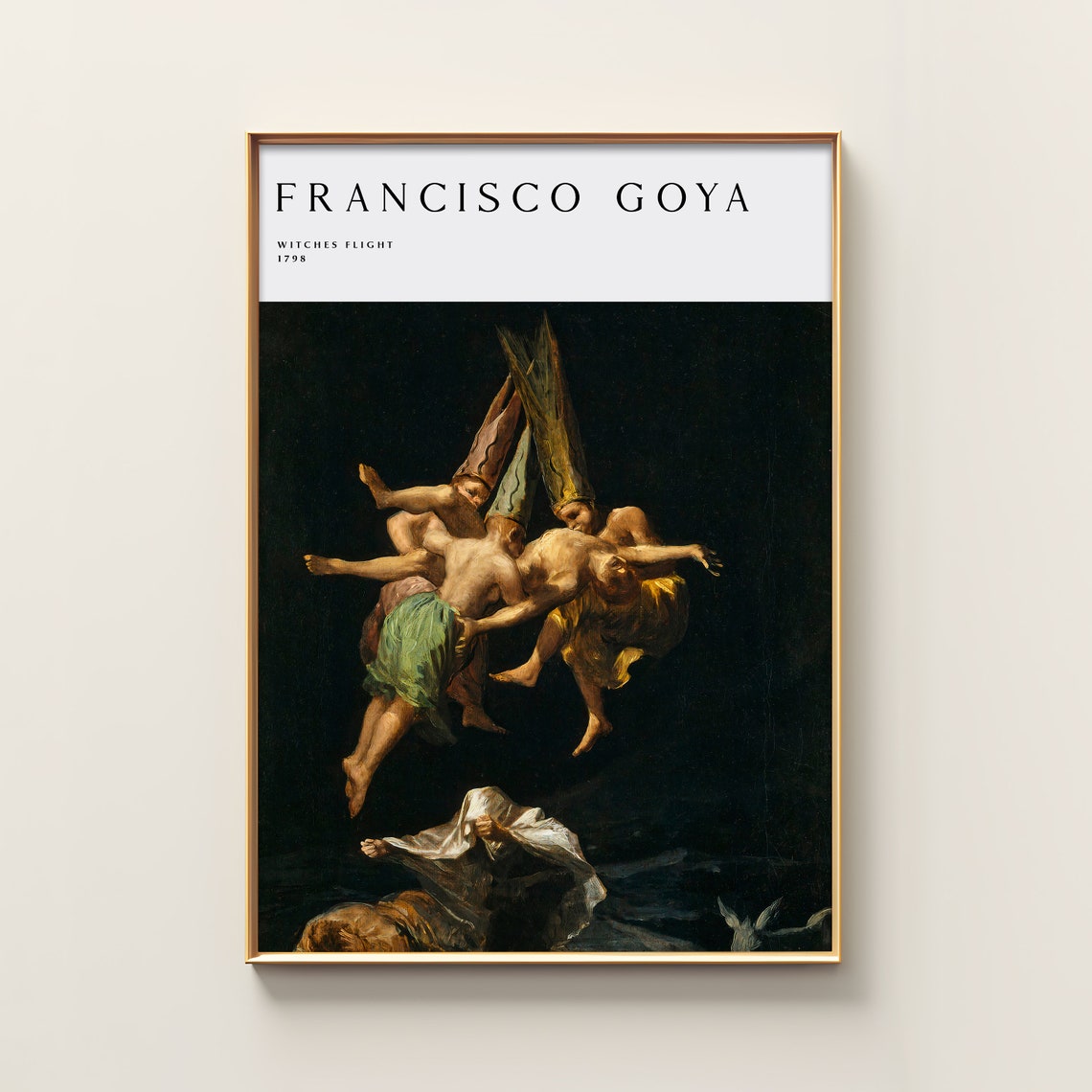 Francisco Goya Witches Flight 1798 Night Flight Museum Poster