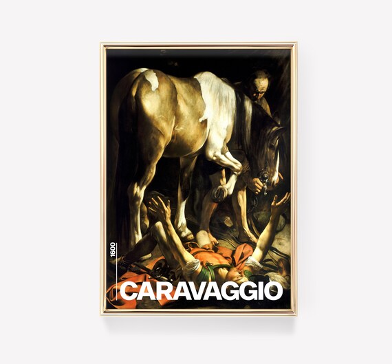 Baroque Art Print Caravaggio Renaissance Exhibition Poster Vintage Painting Museum Decor