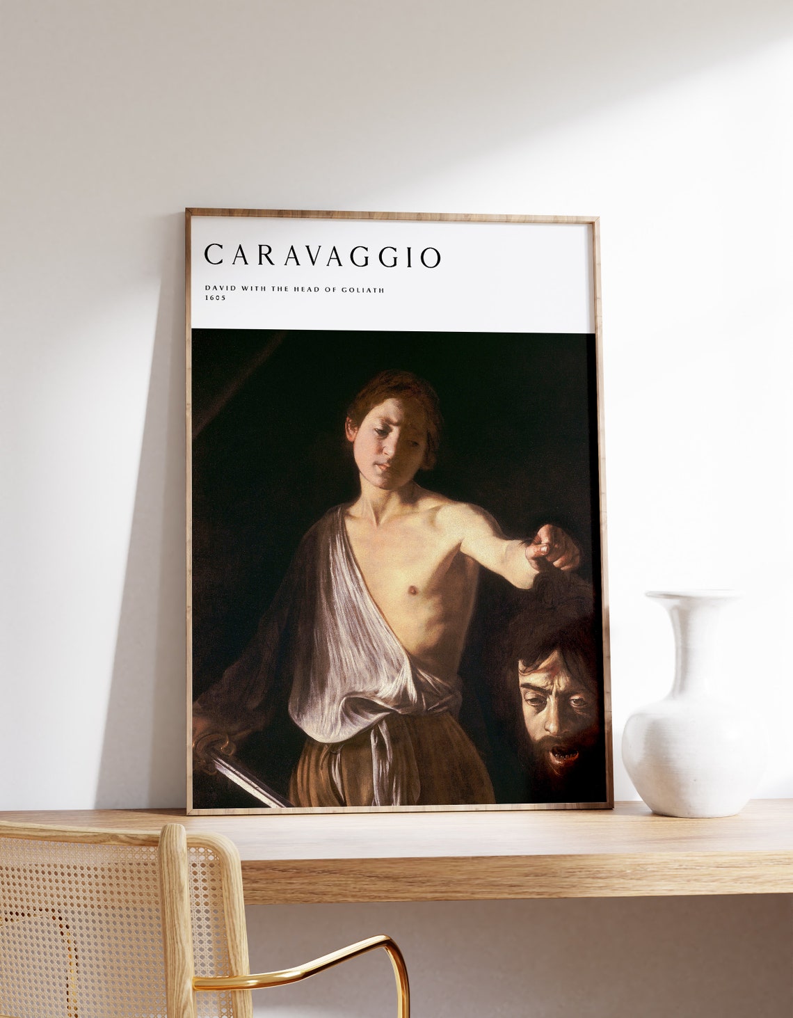 Caravaggio David With the Head of Goliath 1605 Classic Baroque Poster