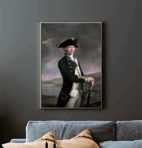 Captain Horatio Nelson 1781 Naval Officer Portrait Oil Painting Poster