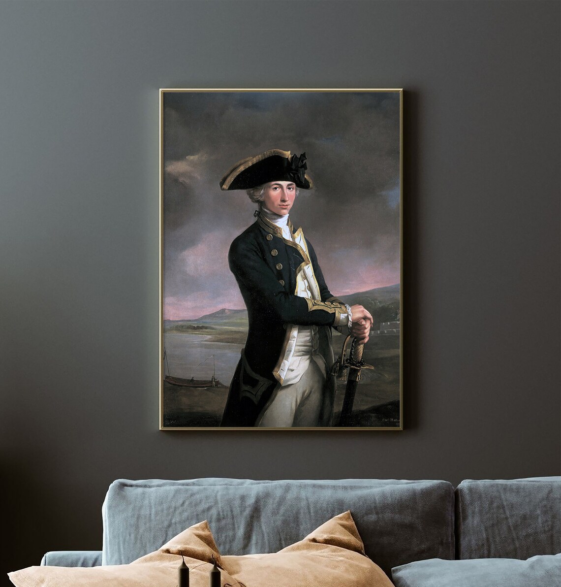 Captain Horatio Nelson 1781 Naval Officer Portrait Oil Painting Poster
