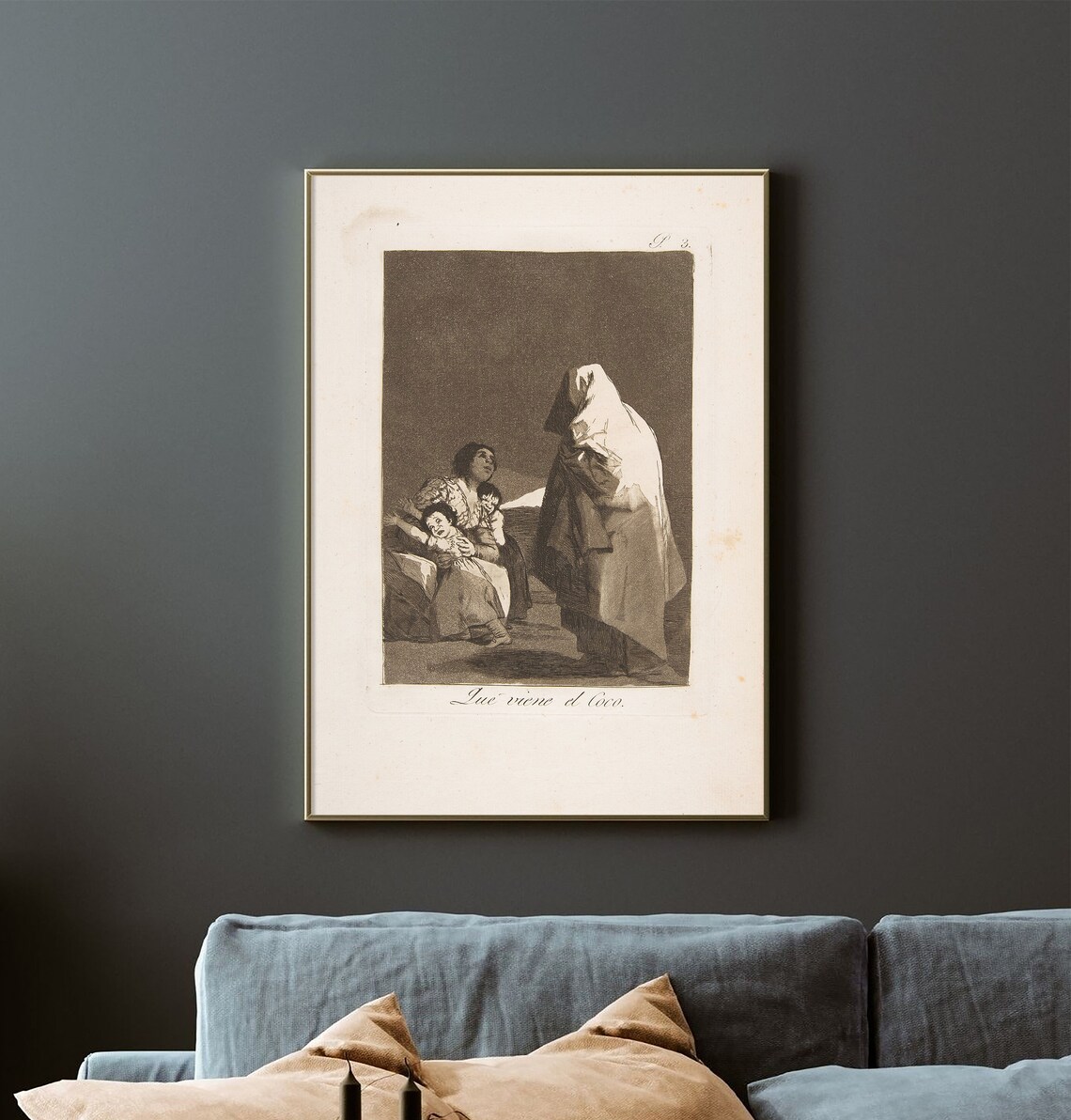 Francisco Goya Plate 3 Vintage Sketch Art Print