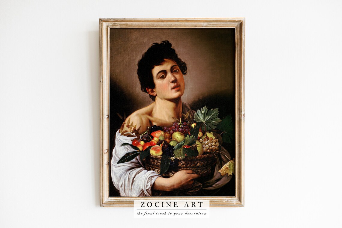Caravaggio Boy With A Basket Of Fruit 1593 Poster
