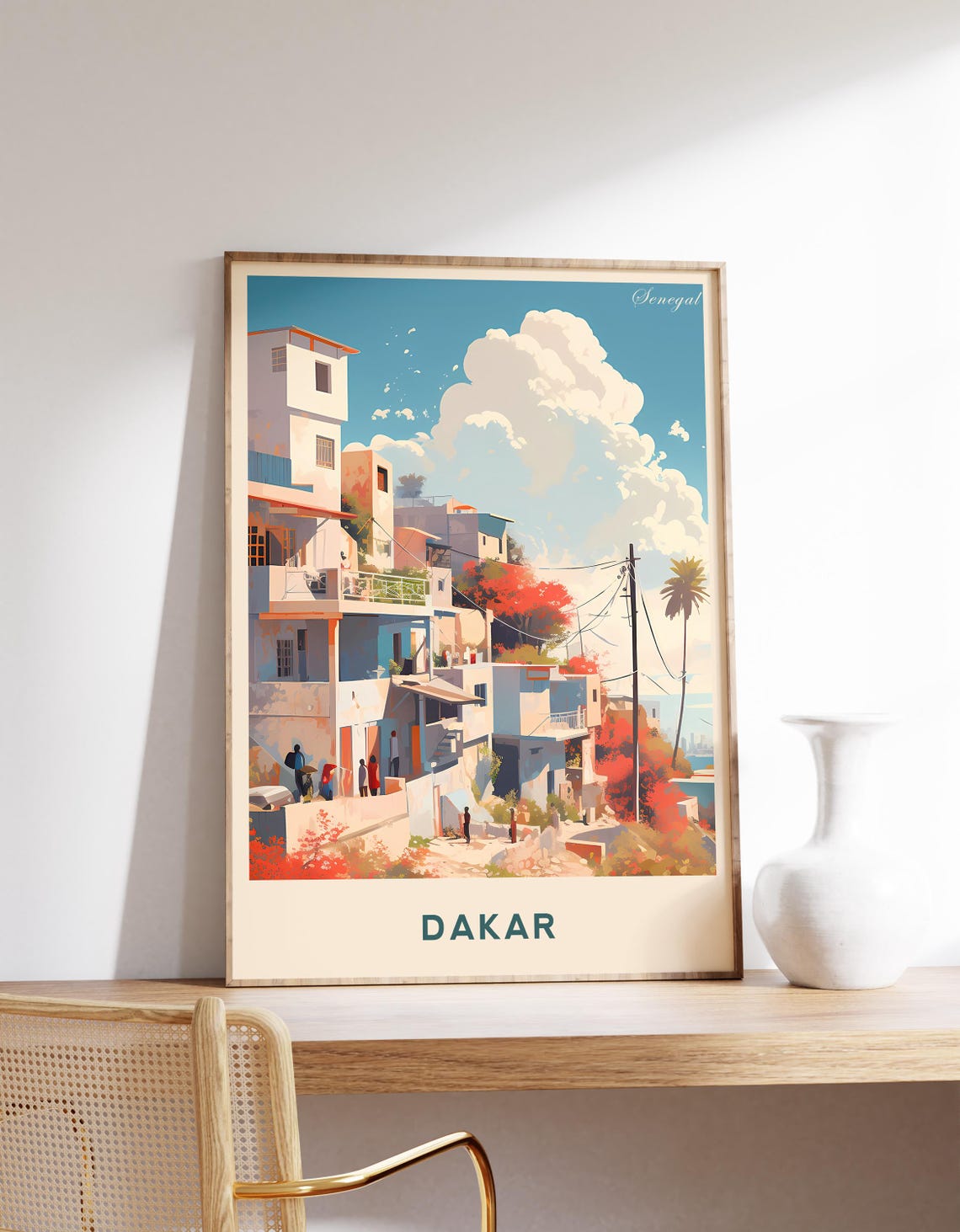 Dakar Travel Poster, Senegal Wall Art