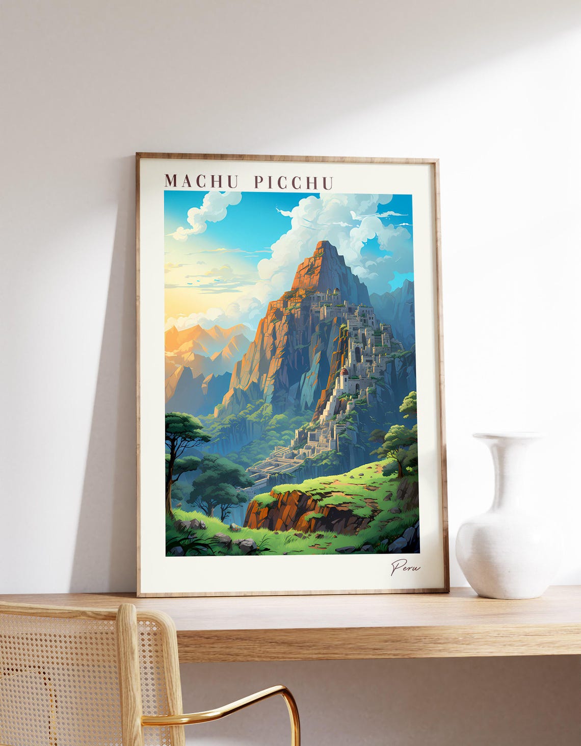 Machu Picchu Travel Poster, Peru Decor