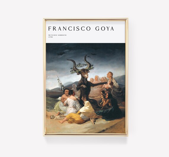 Francisco Goya Witches Sabbath 1798 Exhibition Style Gothic Poster