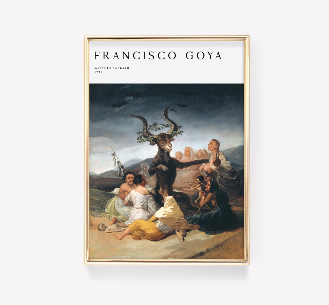 Francisco Goya Witches Sabbath 1798 Exhibition Style Gothic Poster