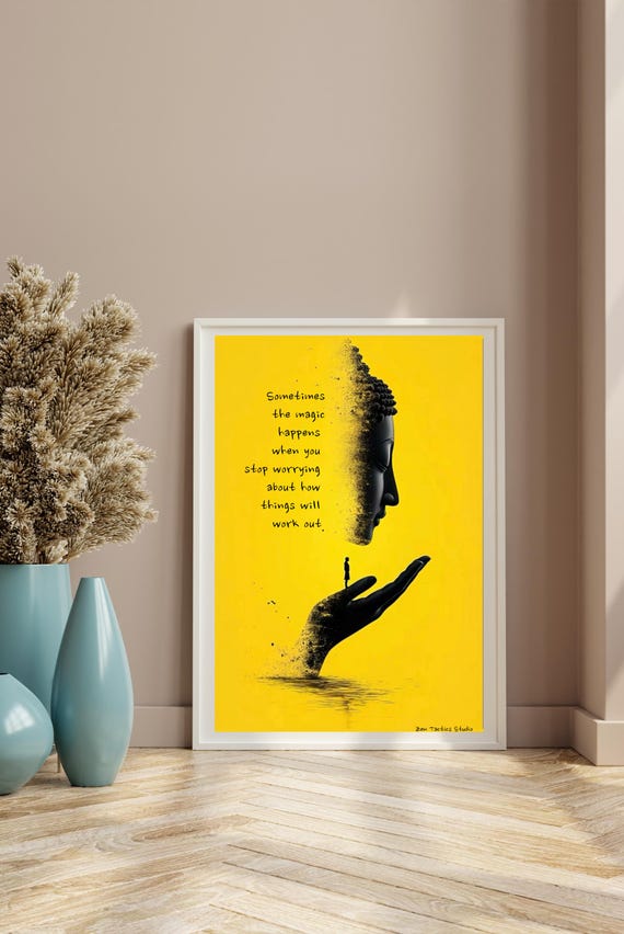 Sometimes Enlightenment Pathzen Buddhist Print Peaceful Mind Wall Art Japanese For Home Or Office Decor