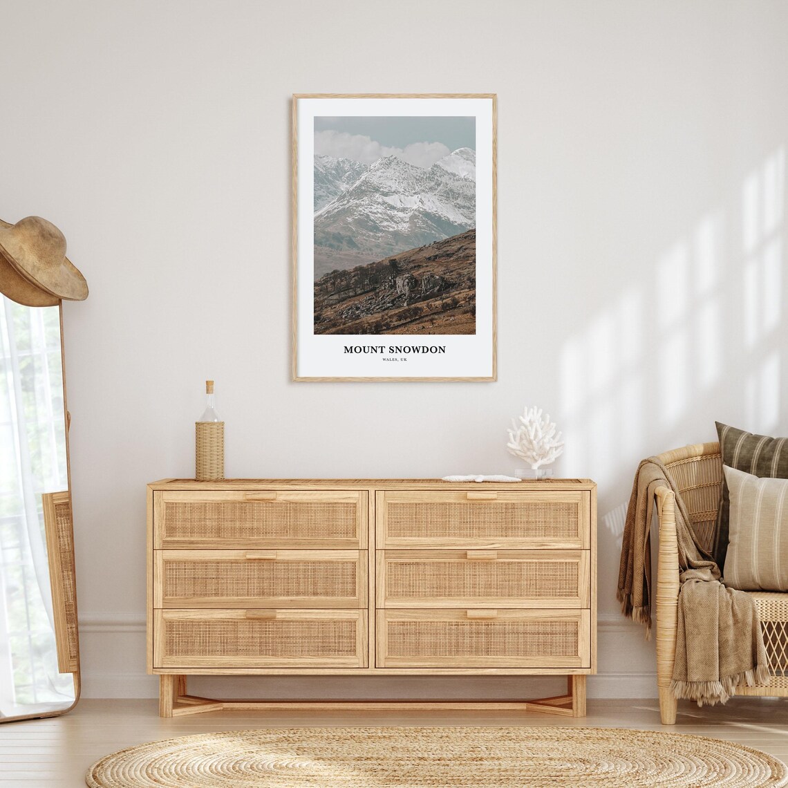 Mount Snowdon Wales Snowy Mountain Peaks Landscape Photo Poster - Image 2
