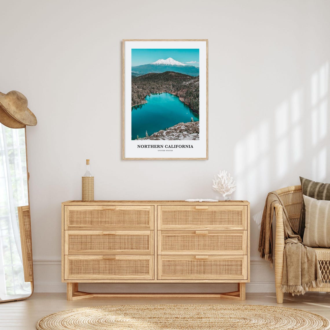 Northern California Print Northern California Photo Poster Northern California Travel Wall Art Northern California Map United States - Image 2