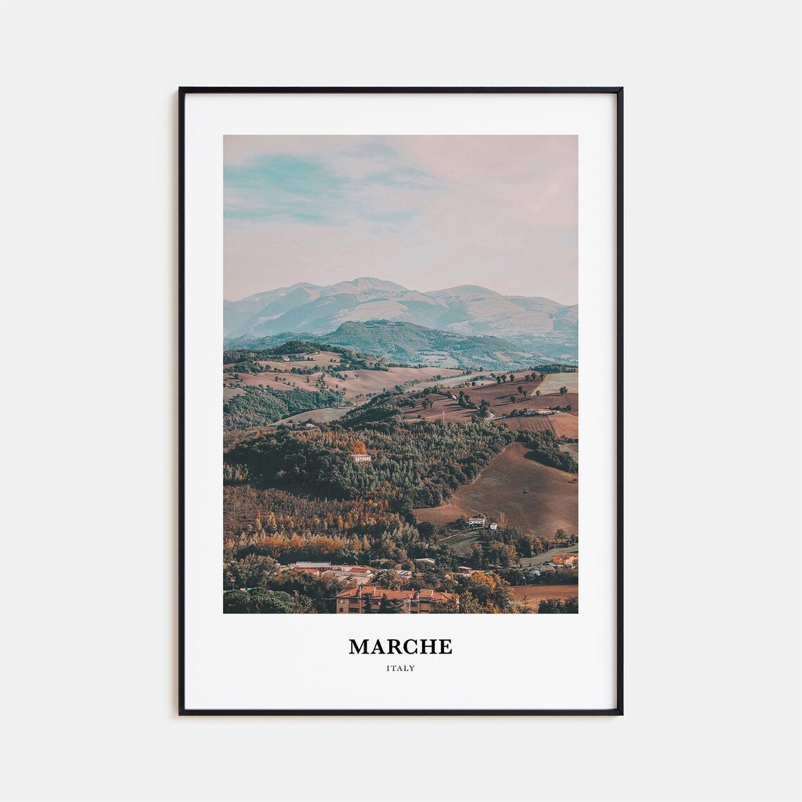 Marche Vintage Travel Poster, Italy Wall Art