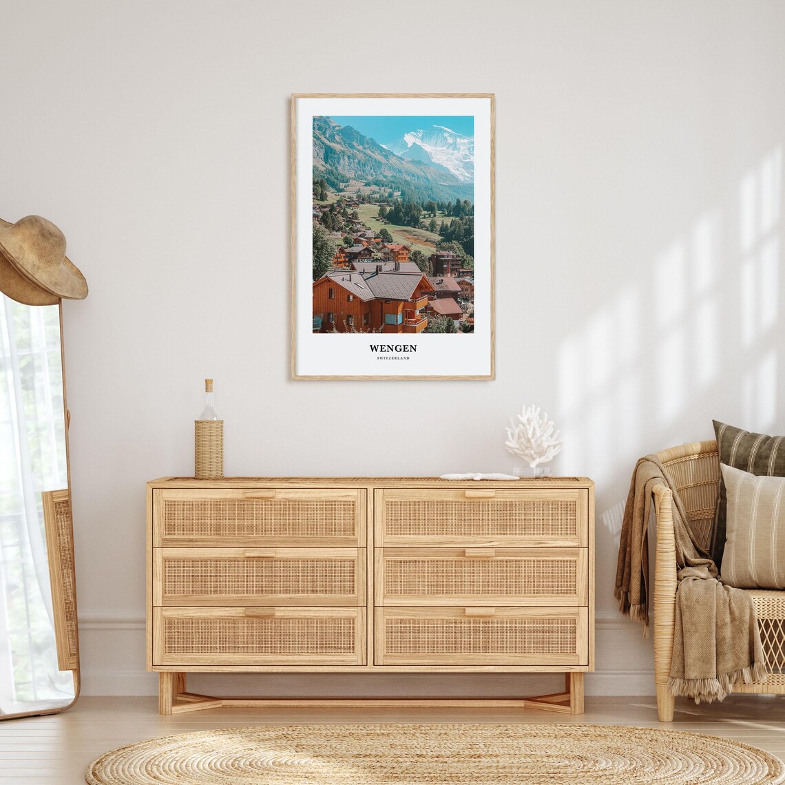 Wengen Travel Poster, Switzerland Wall Art Print - Image 2