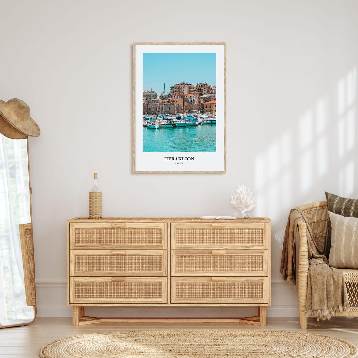 Heraklion Print Heraklion Photo Poster Heraklion Travel Wall Art Heraklion Map Print Heraklion Photography Print Heraklion Greece - Image 2
