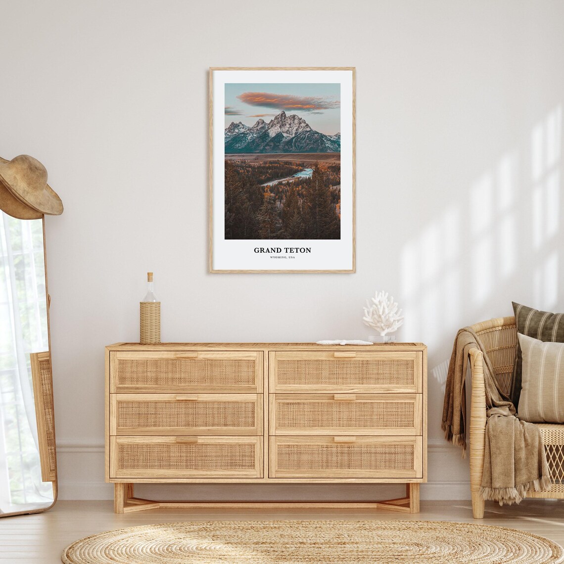 Grand Teton National Park Travel Poster, Wyoming USA - Image 2