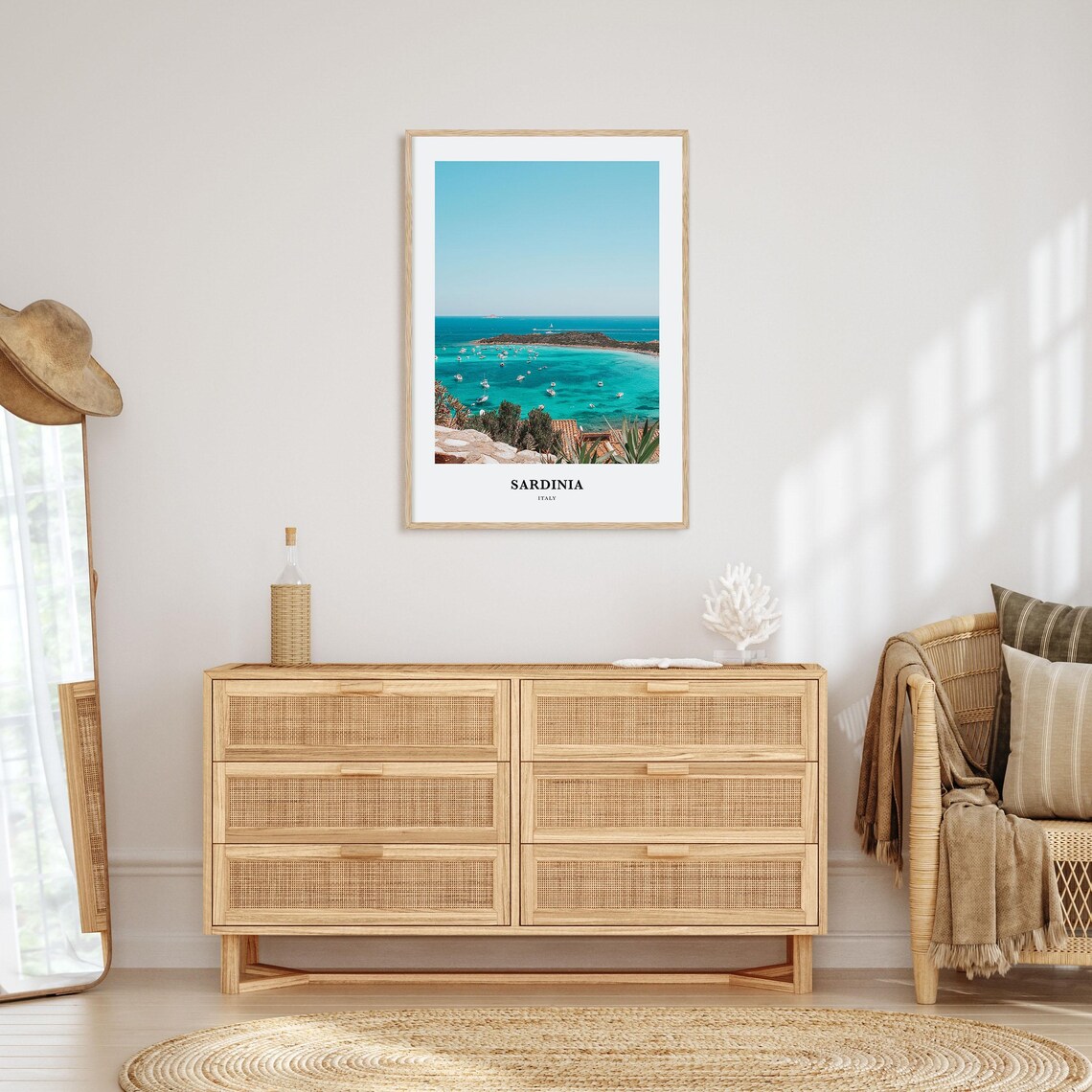 Sardinia Travel Poster, Italy Map Wall Art - Image 2