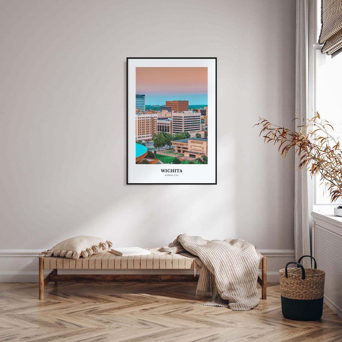 Wichita Print Wichita Photo Poster Wichita Travel Wall Art Wichita Map Print Wichita Photography Print Wichita Wall Dcor Kansas Usa - Image 3