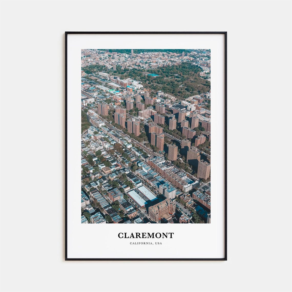 Claremont Print Claremont Photo Poster Claremont Travel Wall Art Claremont Map Print Claremont Photography Print California Usa