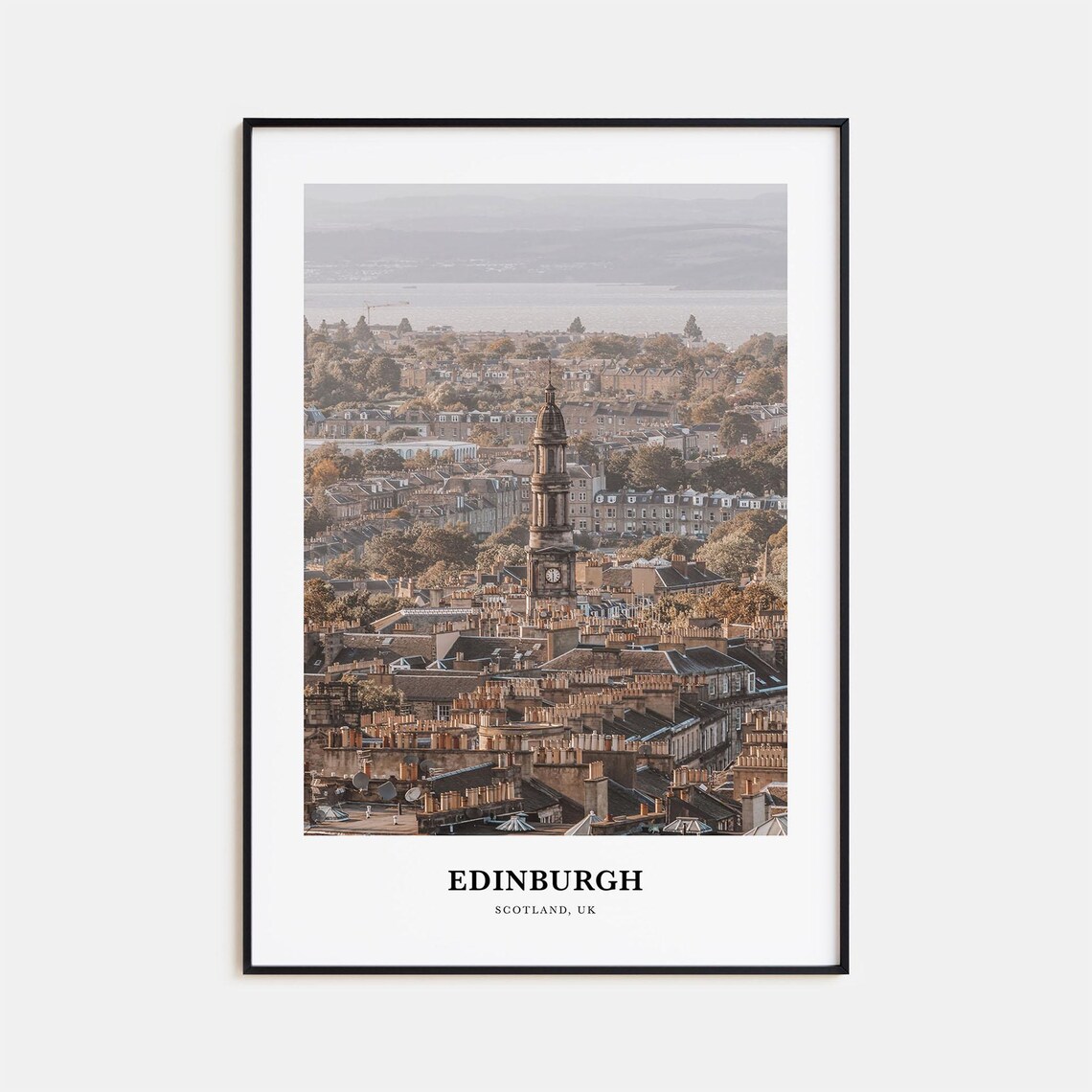 Edinburgh Scotland UK Rooftops Clock Tower Historic Photo Poster