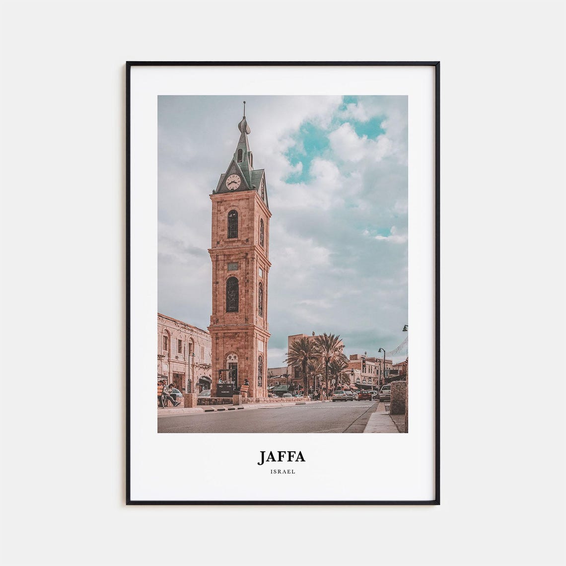 Jaffa Israel Historic Clock Tower Over The Old Square Poster