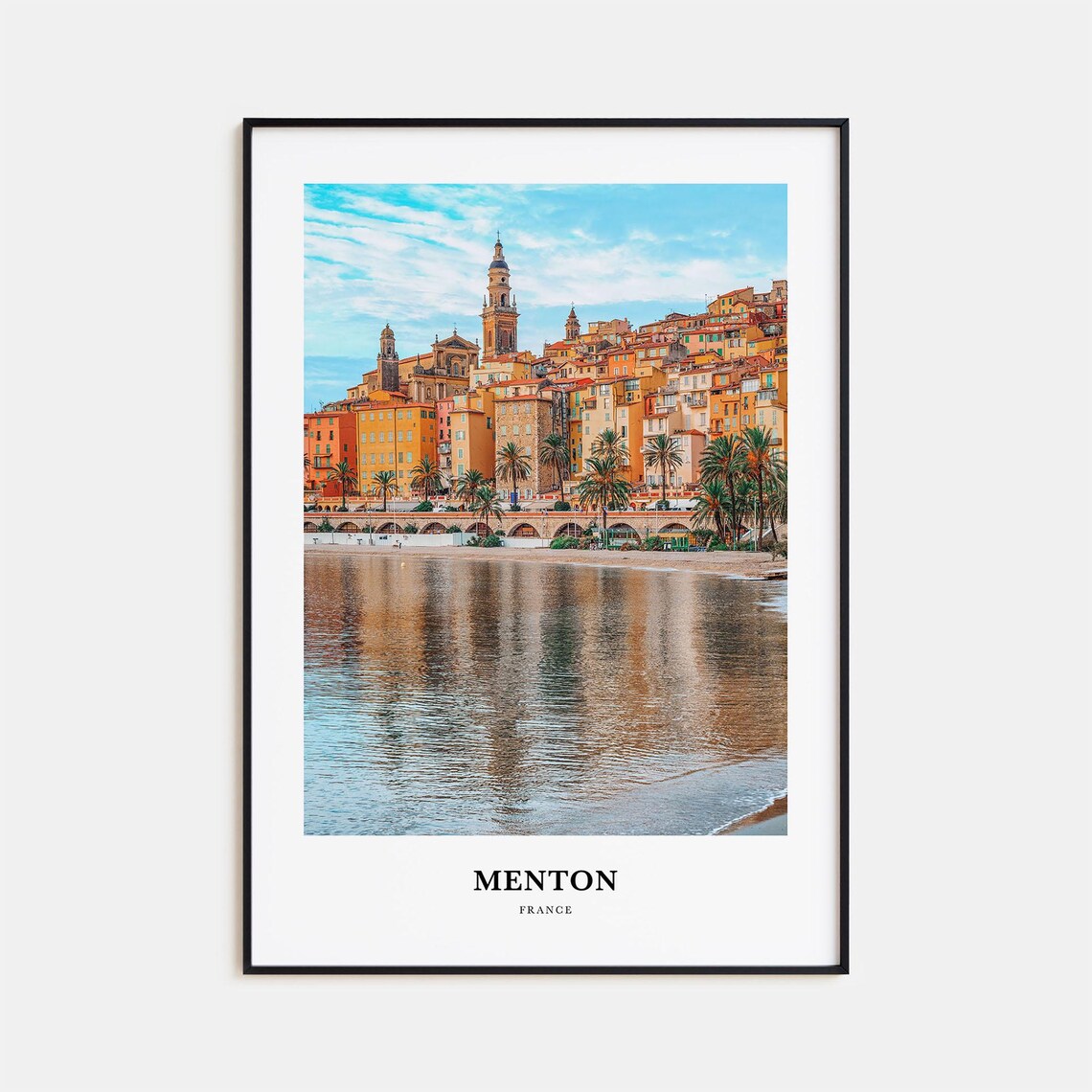 Menton Travel Poster, France Wall Art Print