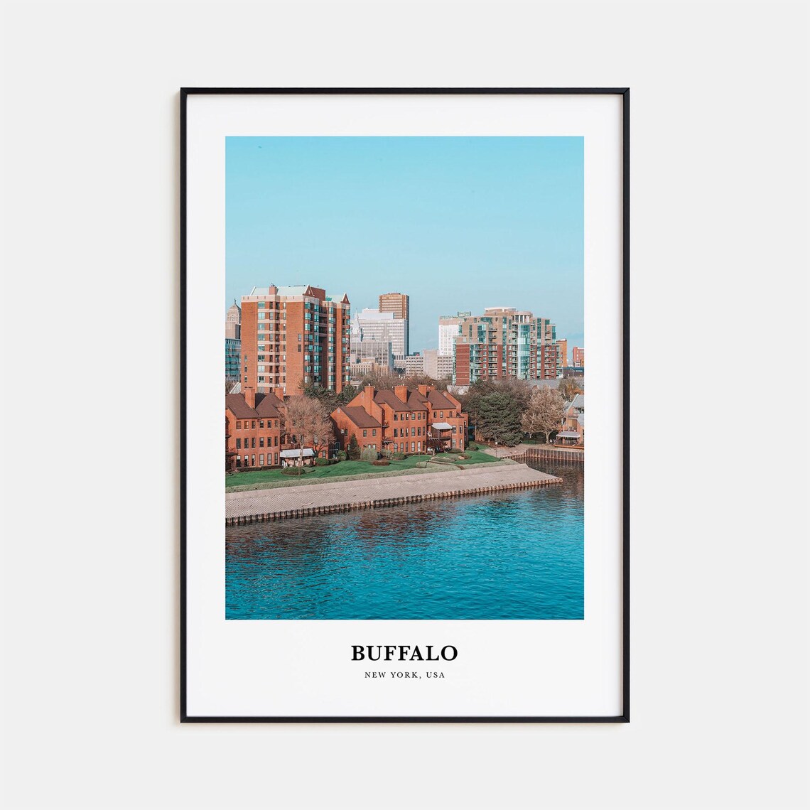 Buffalo Print Buffalo Photo Poster Buffalo Travel Wall Art Buffalo Map Print Buffalo Photography Buffalo Wall Dcor New York Usa