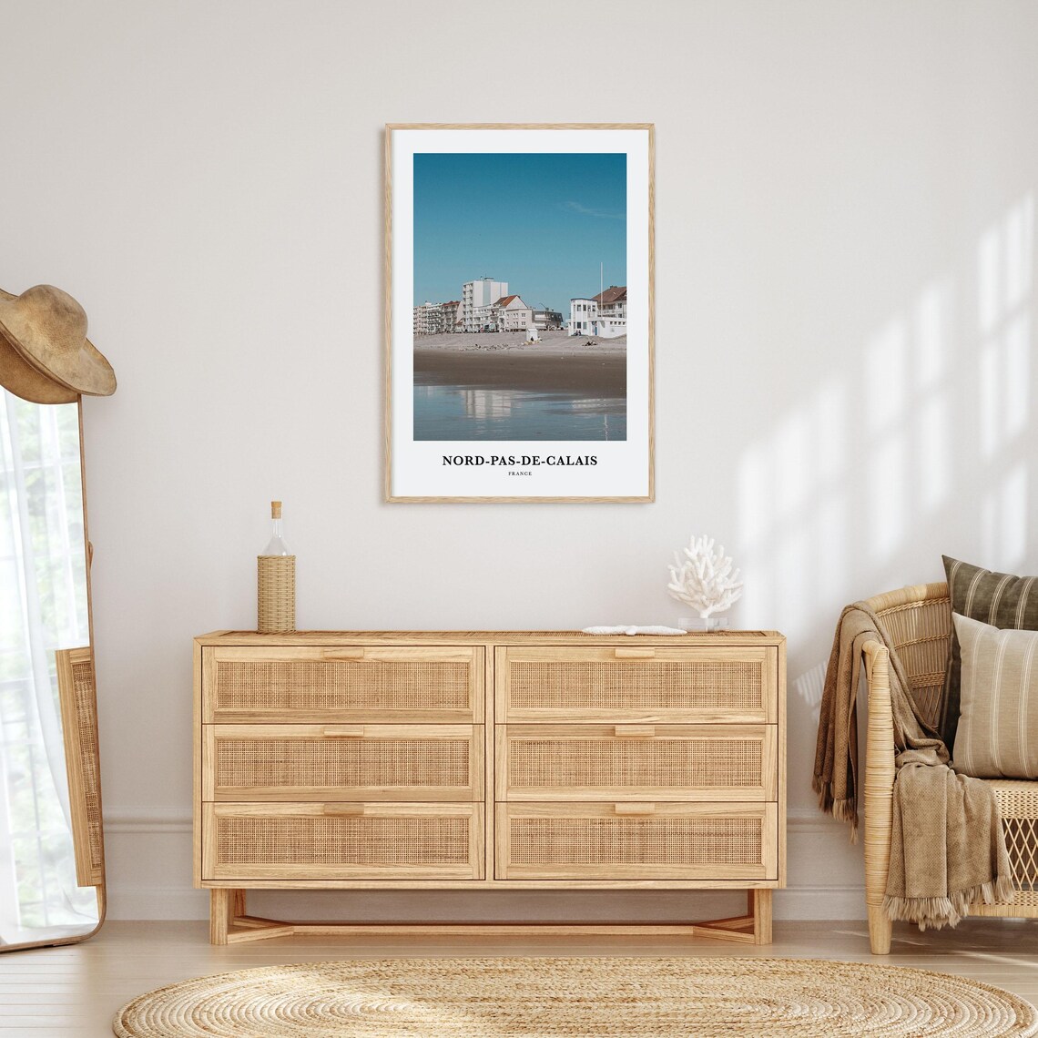 Nord-Pas-de-Calais France Seafront Buildings Beach Photography Poster - Image 2