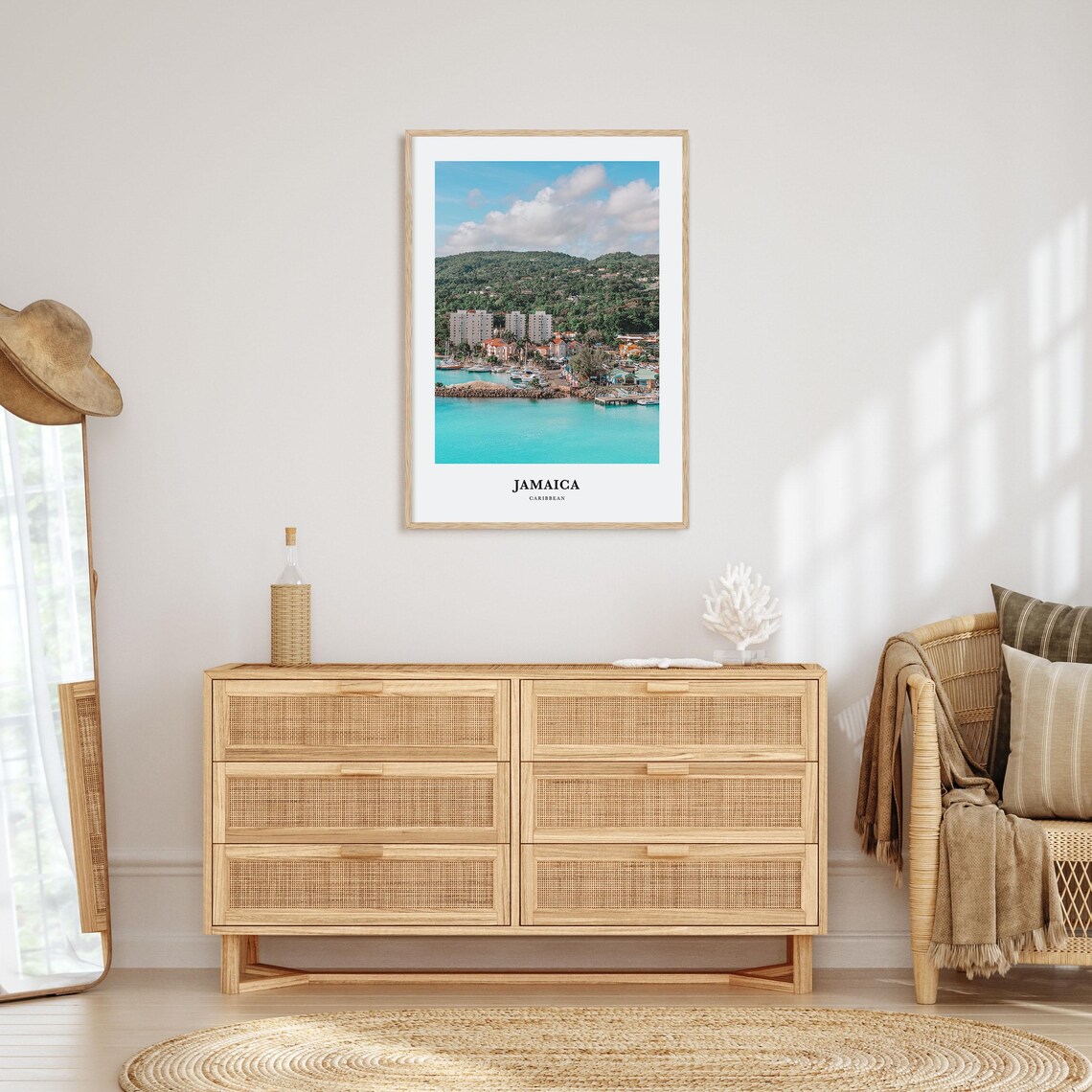 Jamaica Caribbean Harbor Town Turquoise Water Travel Photo Poster - Image 2