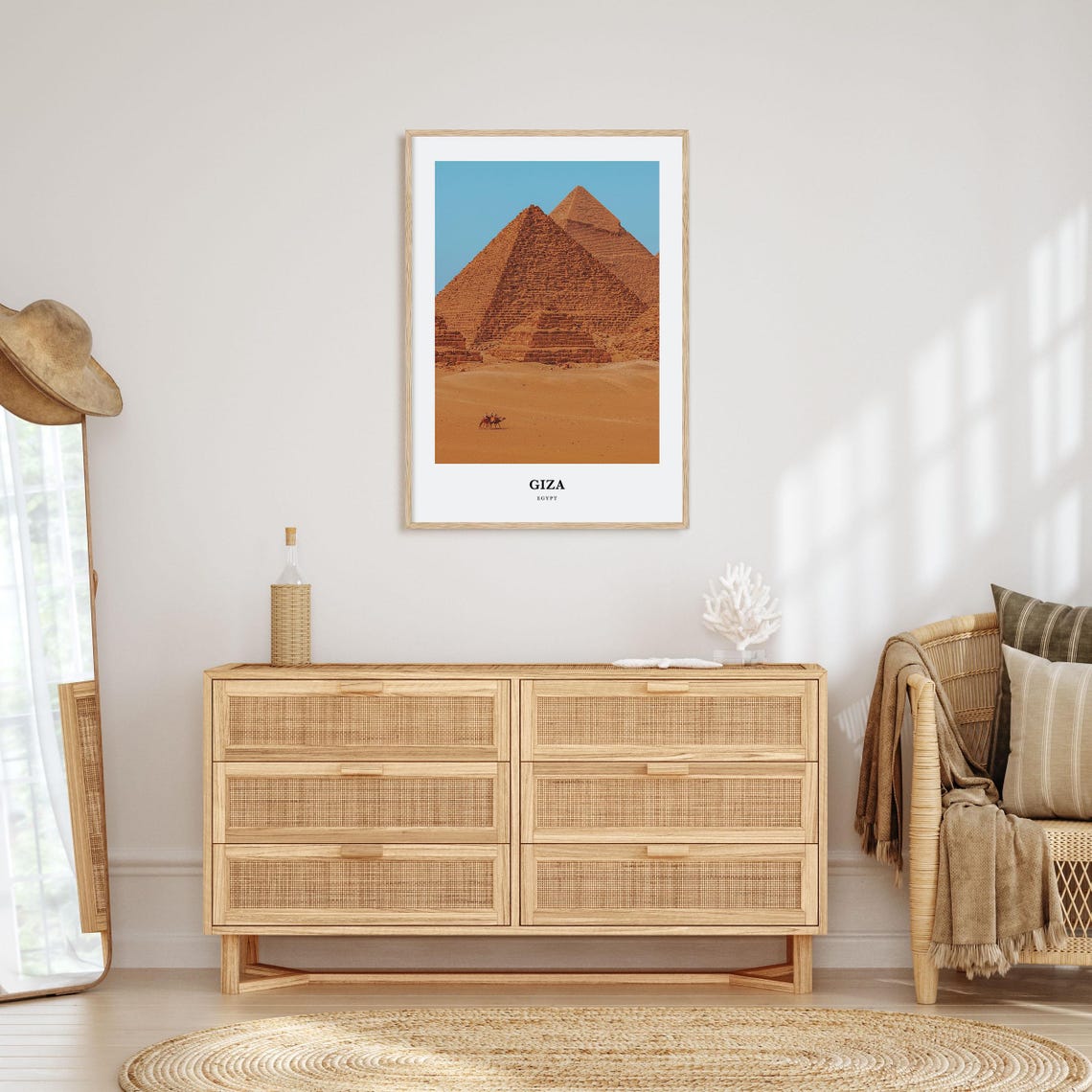 Giza Print Giza Photo Poster Giza Travel Wall Art Giza Map Print Giza Photography Print Giza Wall Dcor Egypt - Image 2