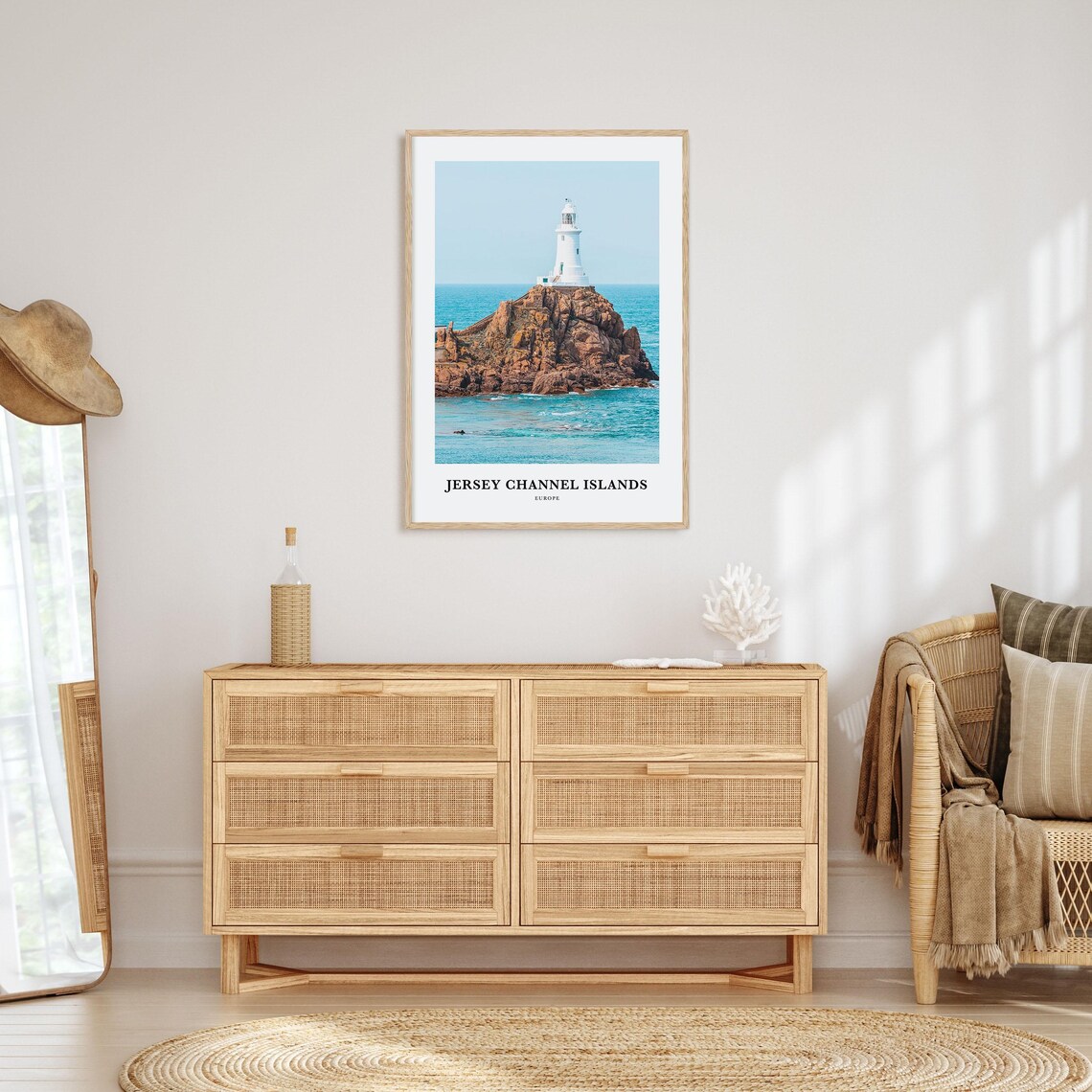 Jersey Channel Islands Europe Lighthouse Rock Ocean Photo Poster - Image 2