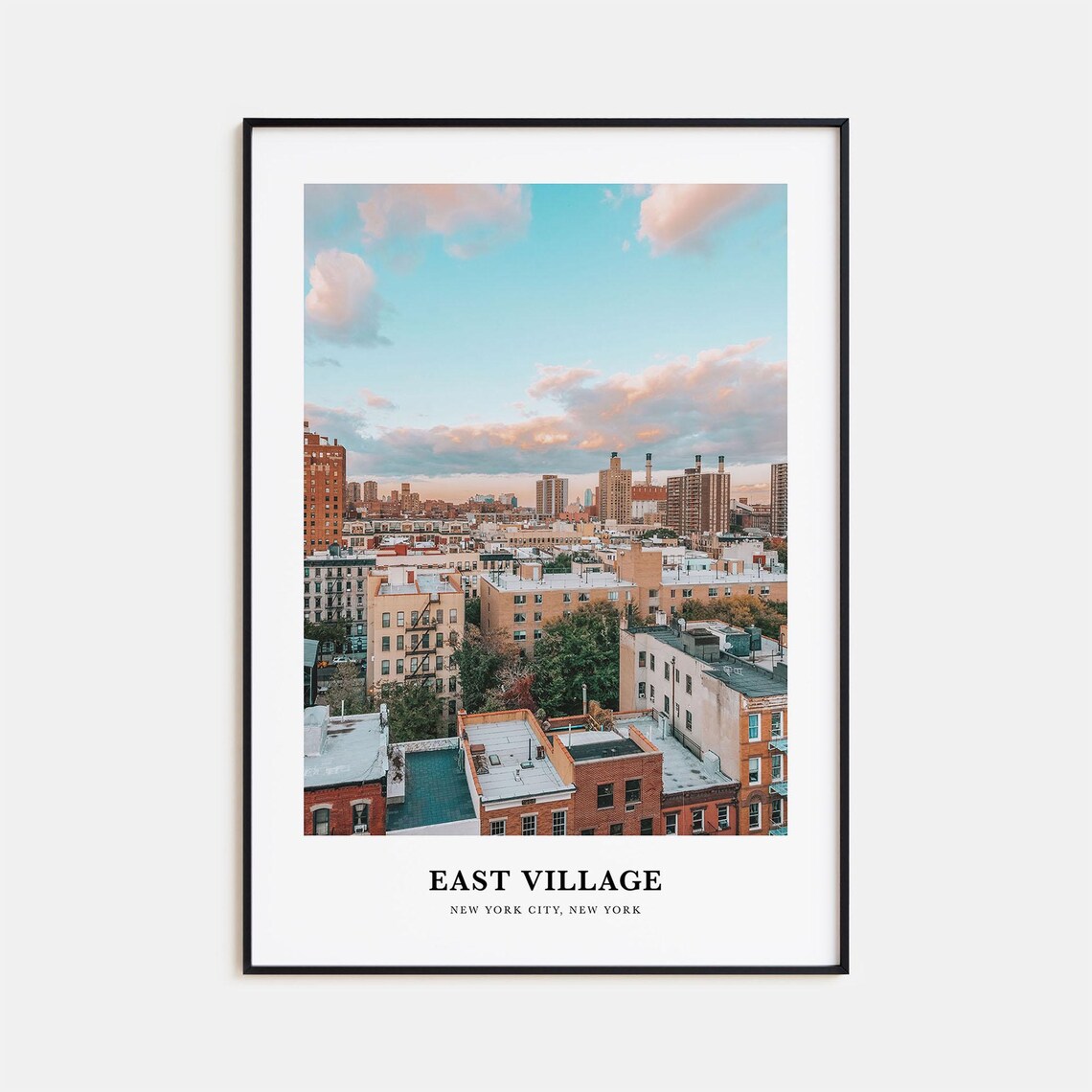 East Village New York Travel Poster, Photo Print