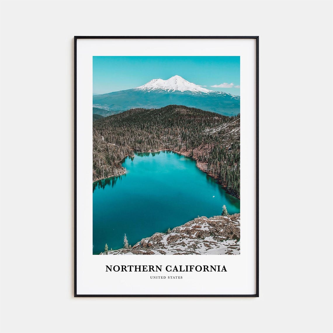 Northern California Print Northern California Photo Poster Northern California Travel Wall Art Northern California Map United States